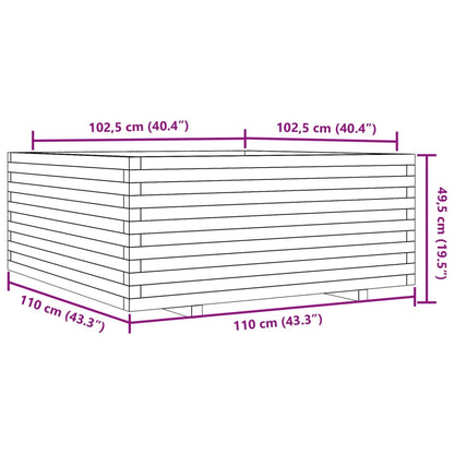 Plantenbak 110x110x49,5 cm massief douglashout