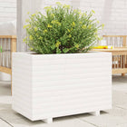 Planter 70x40x49.5 cm solid pine white
