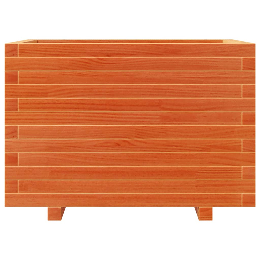 Plantenbak 70x40x49,5 cm massief grenenhout wasbruin