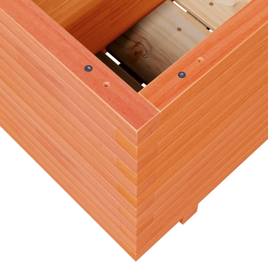 Plantenbak 70x40x49,5 cm massief grenenhout wasbruin