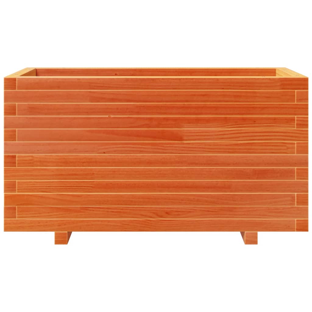Plantenbak 90x40x49,5 cm massief grenenhout wasbruin