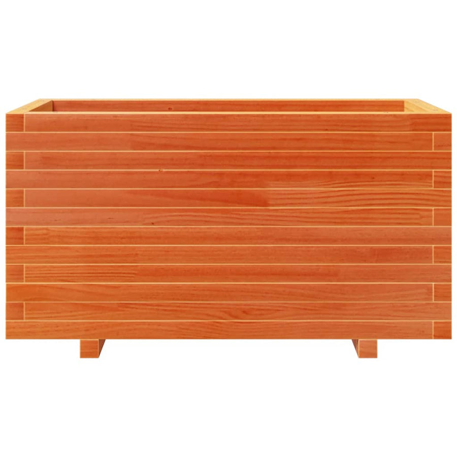 Plantenbak 90x40x49,5 cm massief grenenhout wasbruin