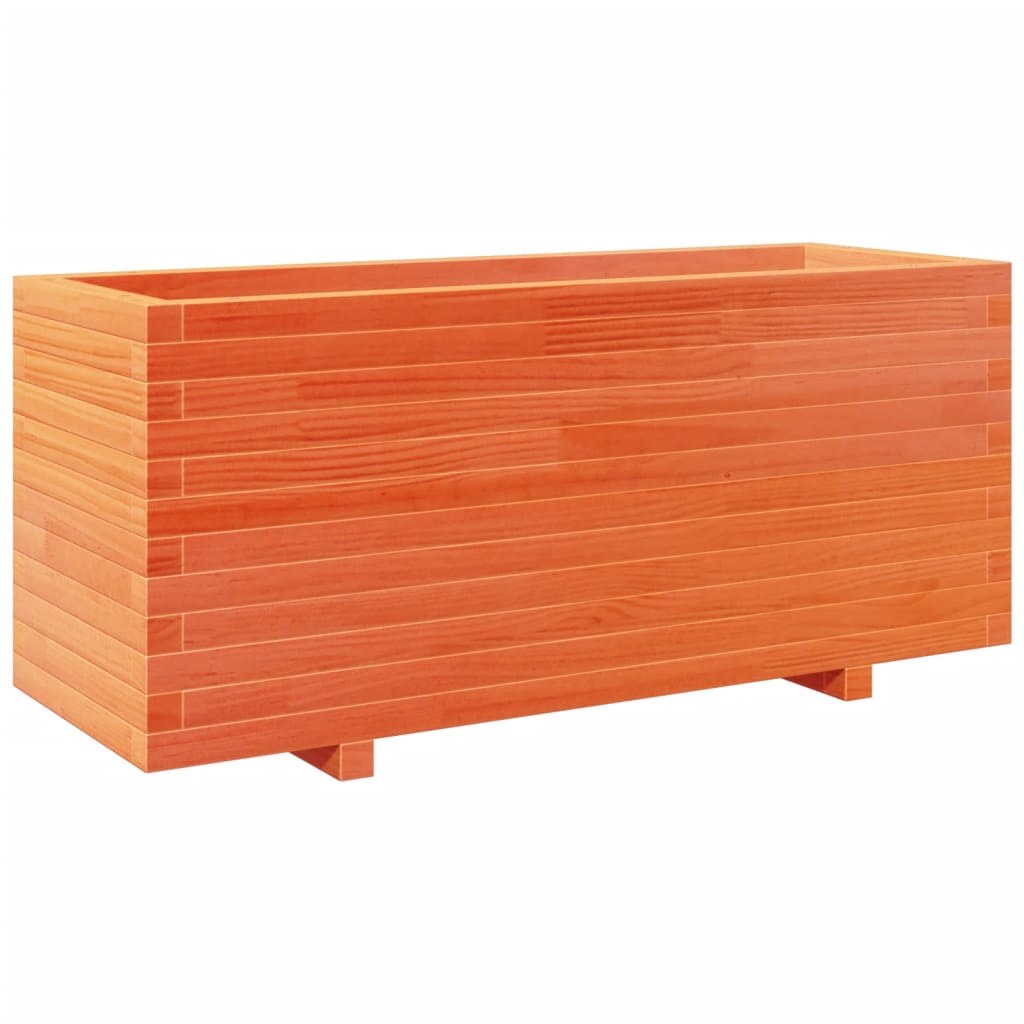 Plantenbak 110x40x49,5 cm massief grenenhout wasbruin