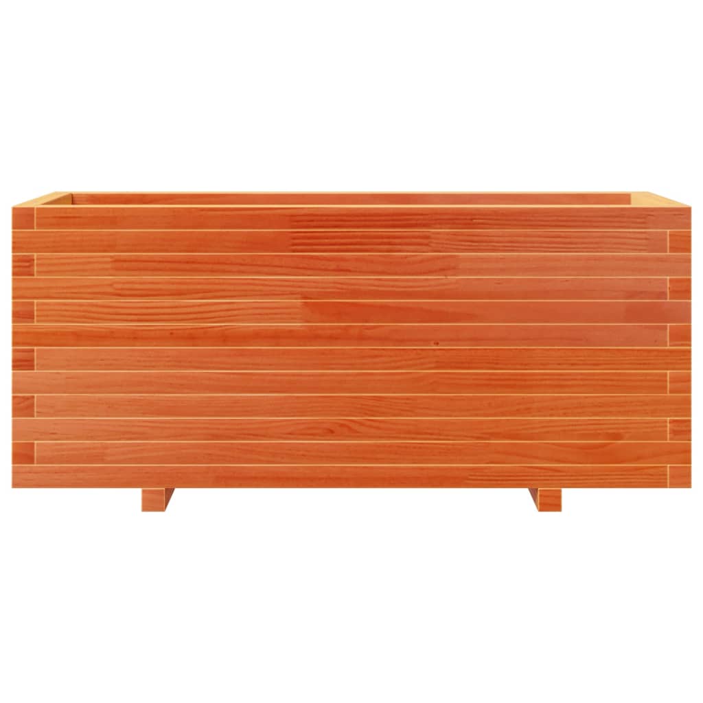 Plantenbak 110x40x49,5 cm massief grenenhout wasbruin
