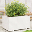 Planter box 90x60x49.5 cm solid pine white