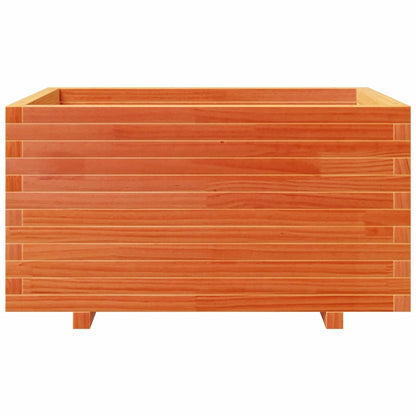 Plantenbak 90x60x49,5 cm massief grenenhout wasbruin