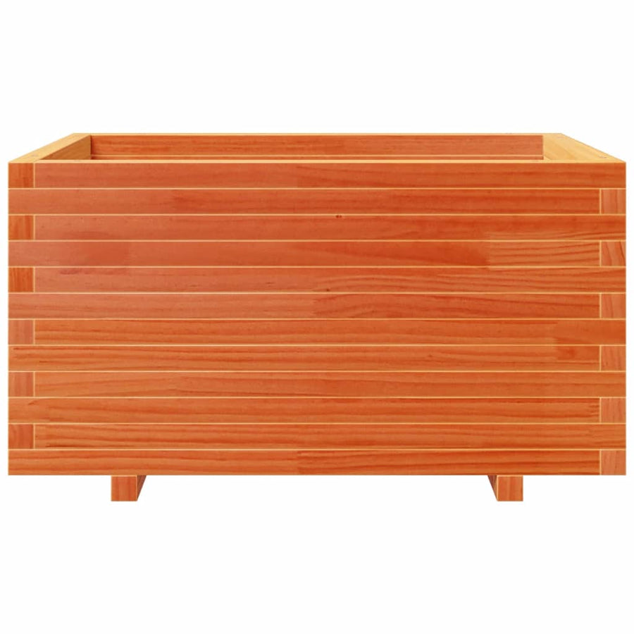 Plantenbak 90x60x49,5 cm massief grenenhout wasbruin