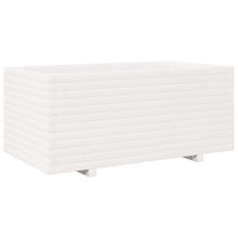 Plantenbak 110x60x49,5 cm massief grenenhout wit