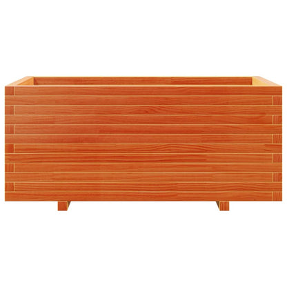 Plantenbak 110x60x49,5 cm massief grenenhout wasbruin