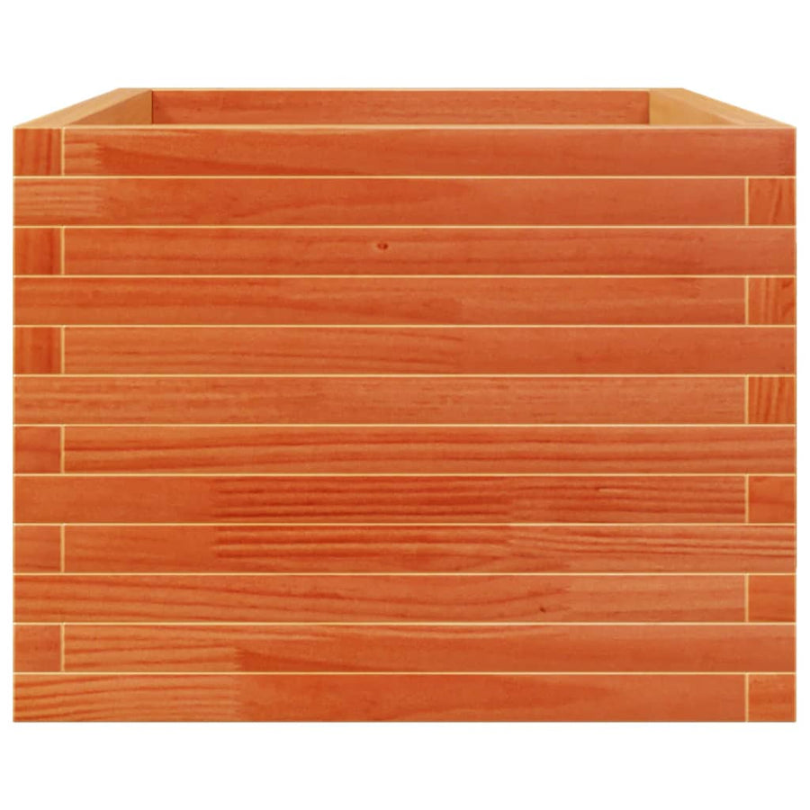Plantenbak 110x60x49,5 cm massief grenenhout wasbruin