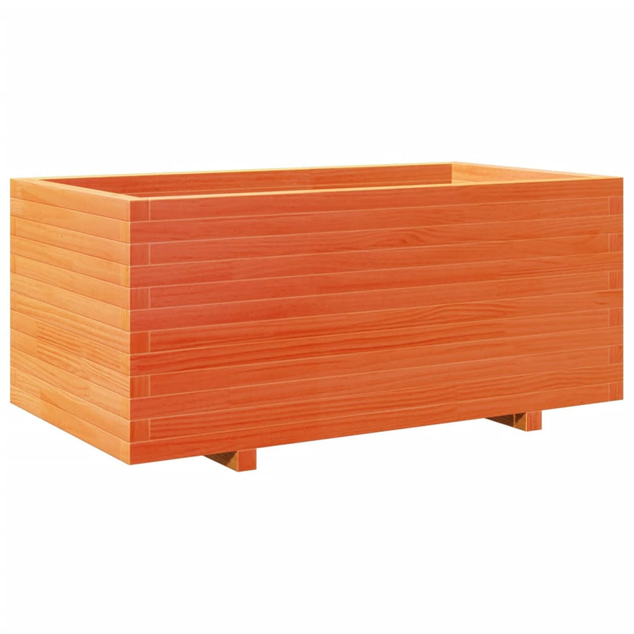 Plantenbak 110x60x49,5 cm massief grenenhout wasbruin