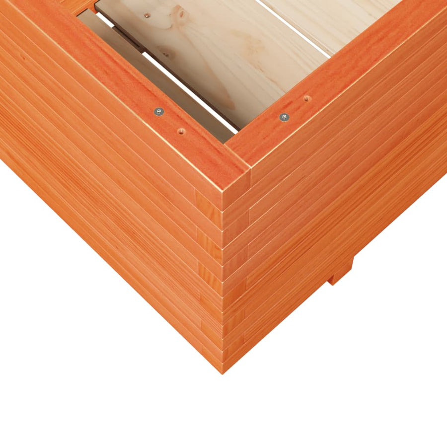 Plantenbak 110x60x49,5 cm massief grenenhout wasbruin