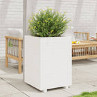 Planter 50x50x72.5 cm solid pine white