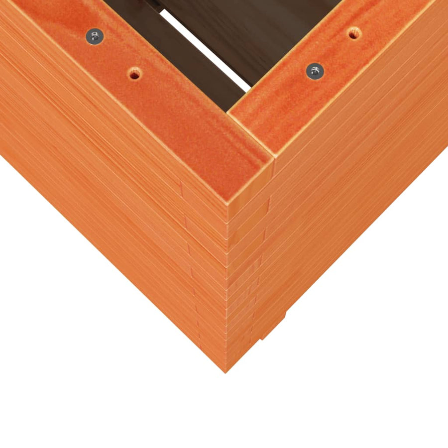 Plantenbak 50x50x72,5 cm massief grenenhout wasbruin
