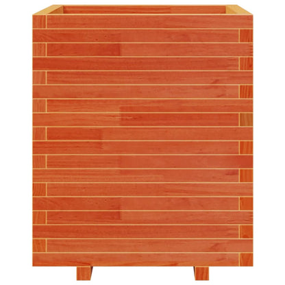 Plantenbak 60x60x72,5 cm massief grenenhout wasbruin