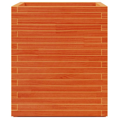 Plantenbak 60x60x72,5 cm massief grenenhout wasbruin