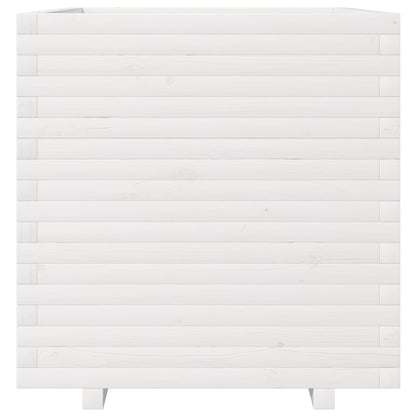 Plantenbak 70x70x72,5 cm massief grenenhout wit