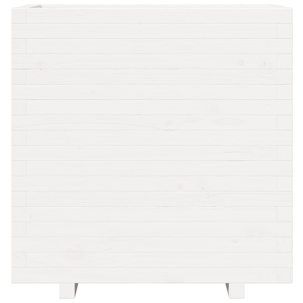 Plantenbak 70x40x72,5 cm massief grenenhout wit
