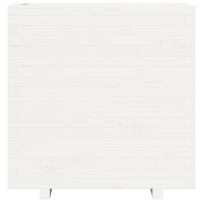 Plantenbak 70x40x72,5 cm massief grenenhout wit