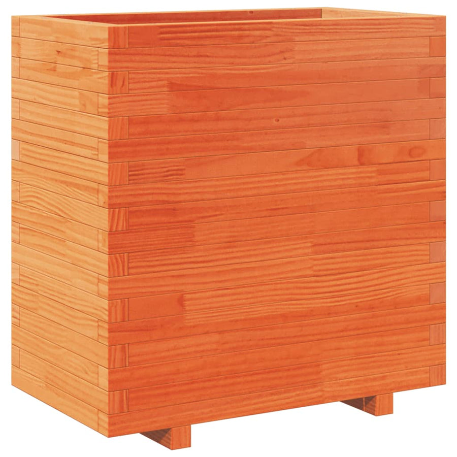 Plantenbak 70x40x72,5 cm massief grenenhout wasbruin