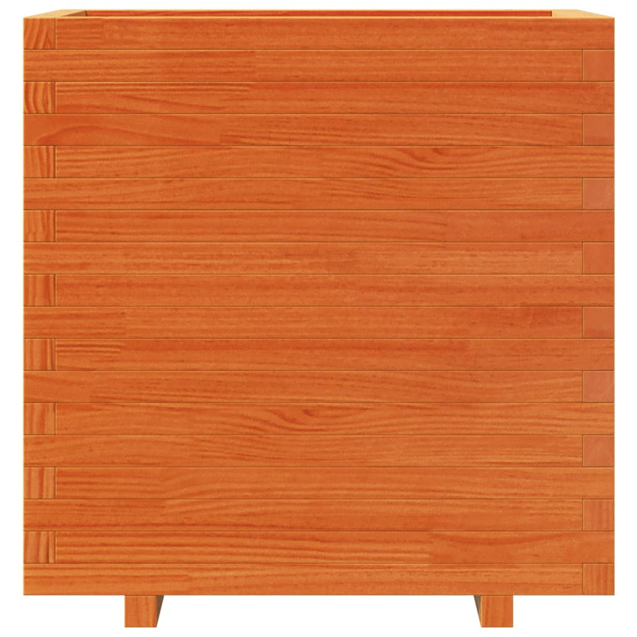 Plantenbak 70x40x72,5 cm massief grenenhout wasbruin