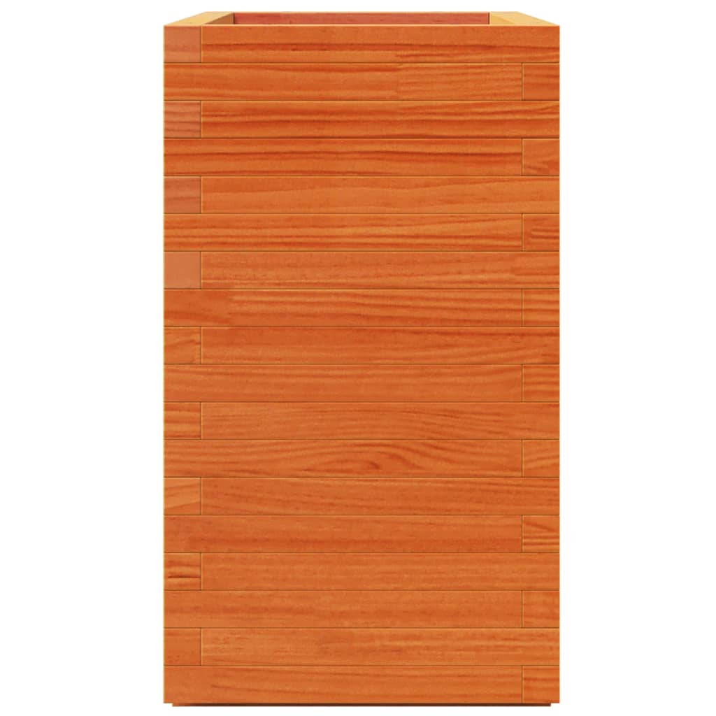 Plantenbak 70x40x72,5 cm massief grenenhout wasbruin