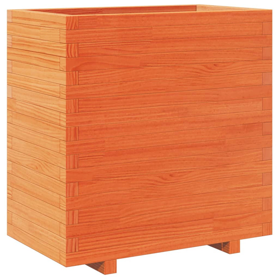 Plantenbak 70x40x72,5 cm massief grenenhout wasbruin