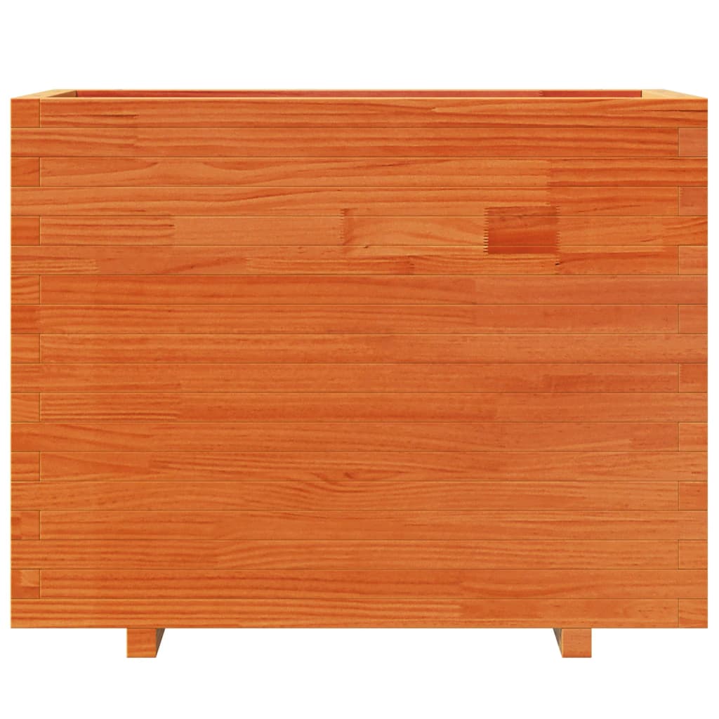 Plantenbak 90x40x72,5 cm massief grenenhout wasbruin