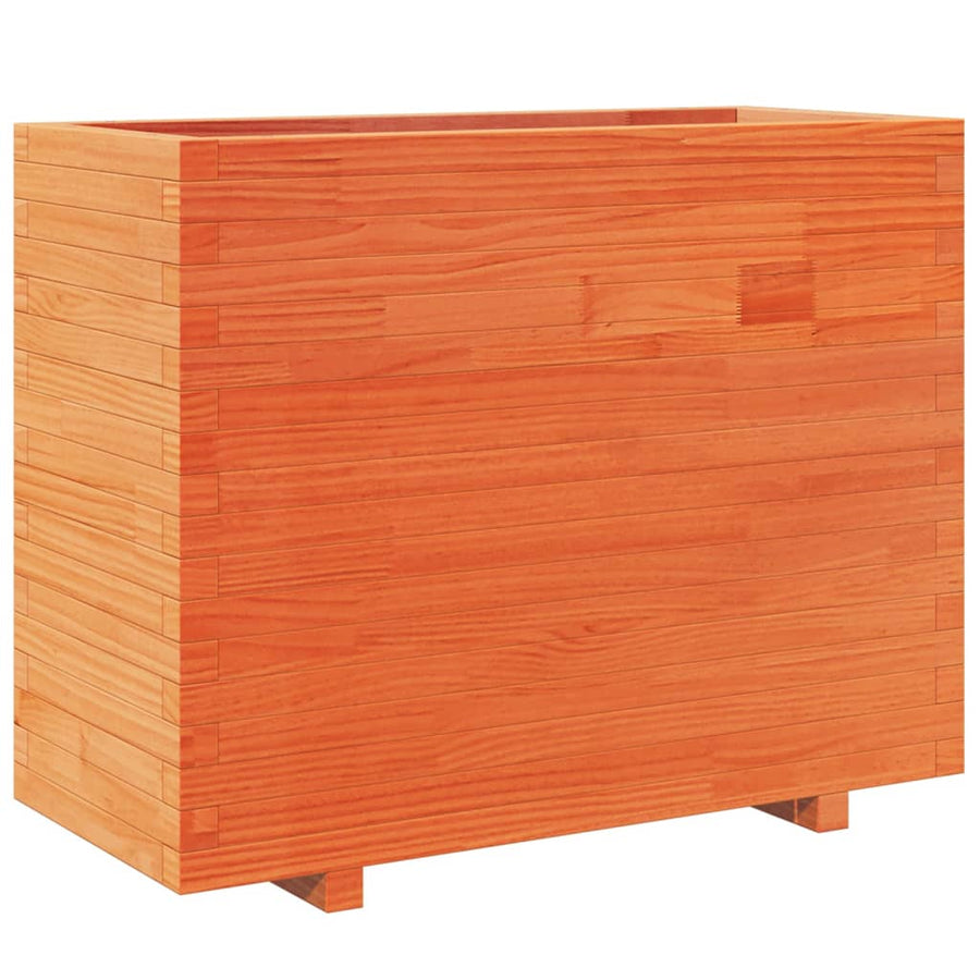 Plantenbak 90x40x72,5 cm massief grenenhout wasbruin