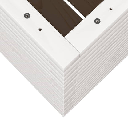 Plantenbak 90x60x72,5 cm massief grenenhout wit