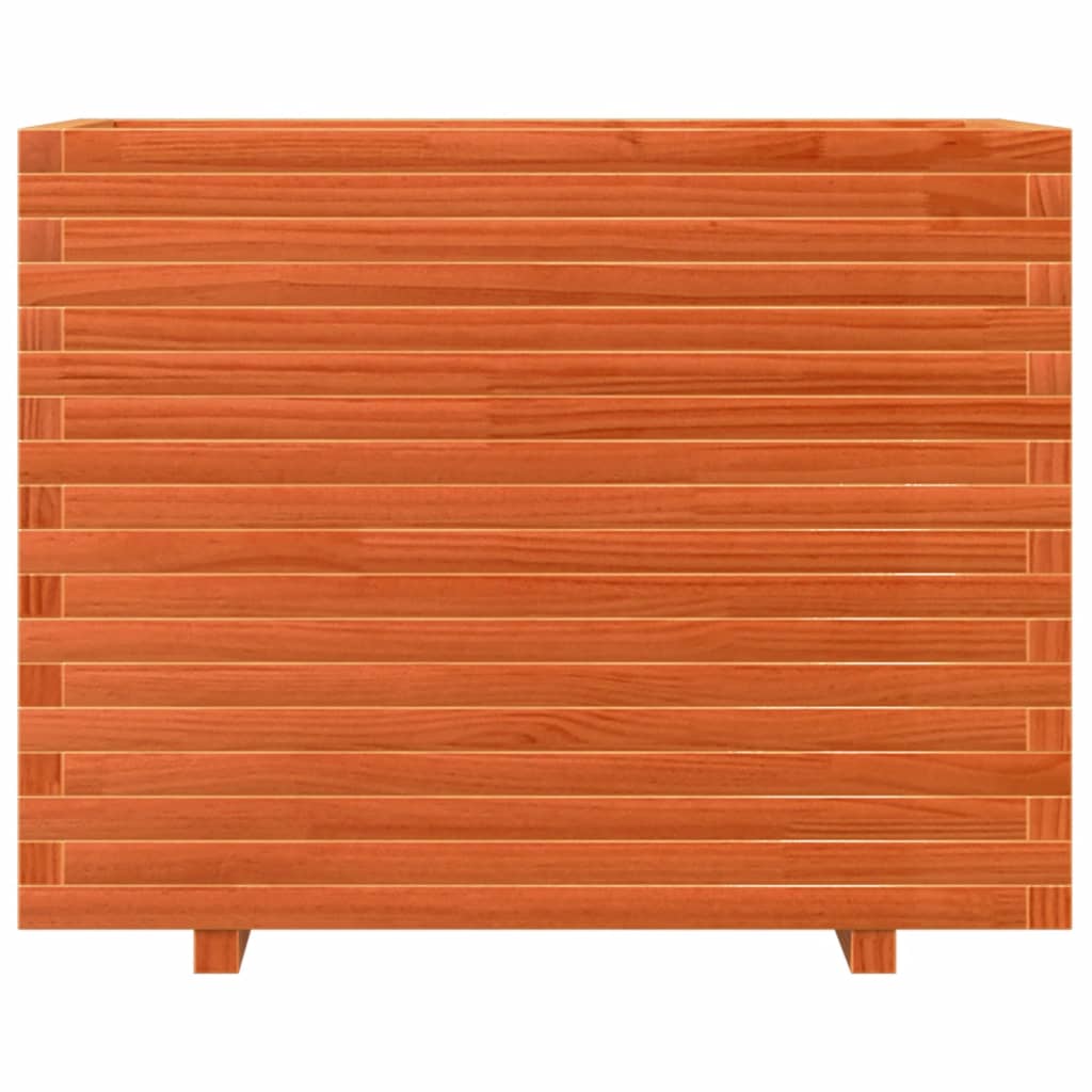 Plantenbak 90x60x72,5 cm massief grenenhout wasbruin