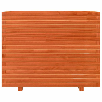 Plantenbak 90x60x72,5 cm massief grenenhout wasbruin