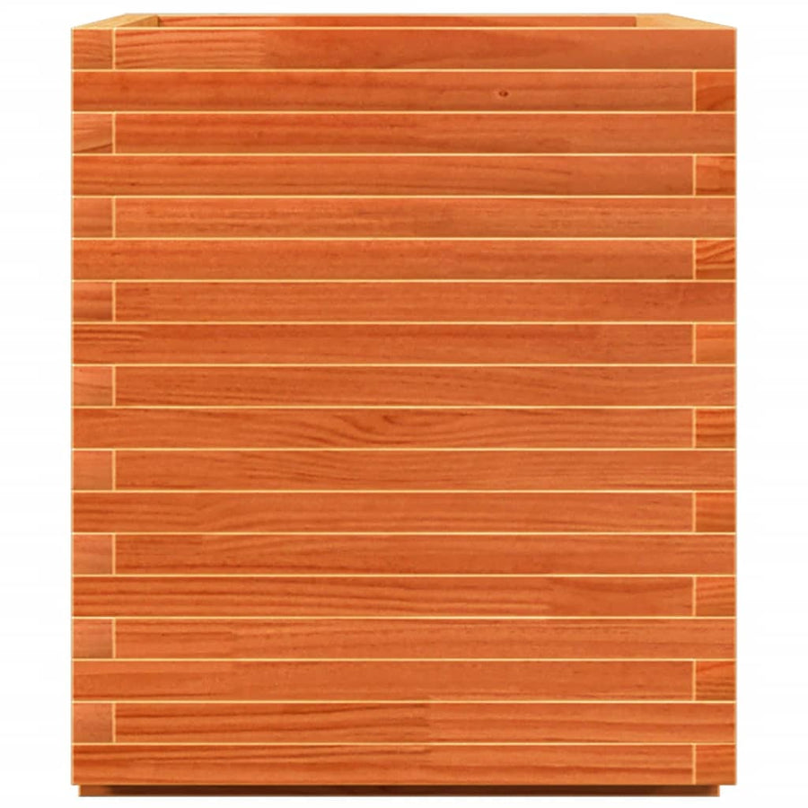 Plantenbak 90x60x72,5 cm massief grenenhout wasbruin