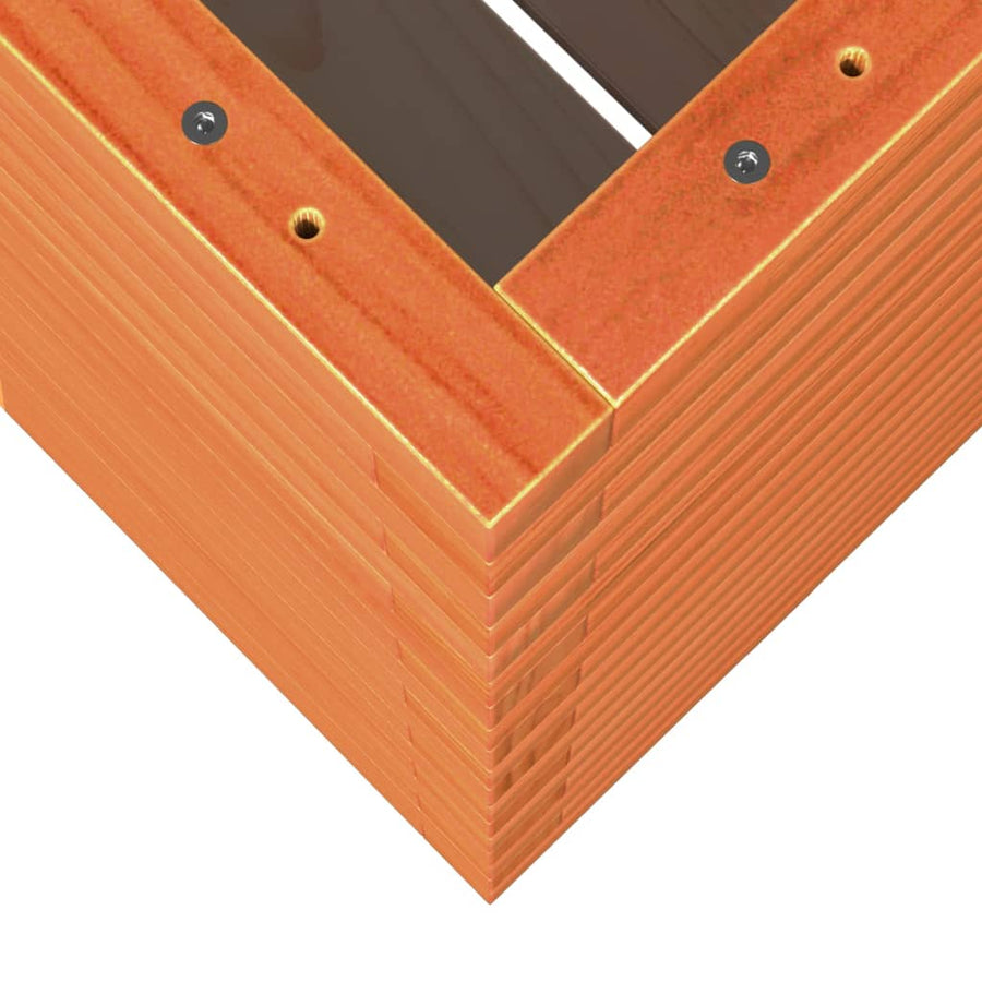 Plantenbak 90x60x72,5 cm massief grenenhout wasbruin