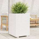 Planter 50x50x72 cm solid pine white