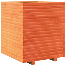 Plantenbak 60x60x72 cm massief grenenhout wasbruin