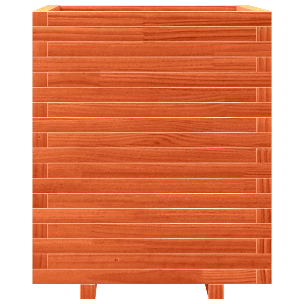 Plantenbak 60x60x72 cm massief grenenhout wasbruin