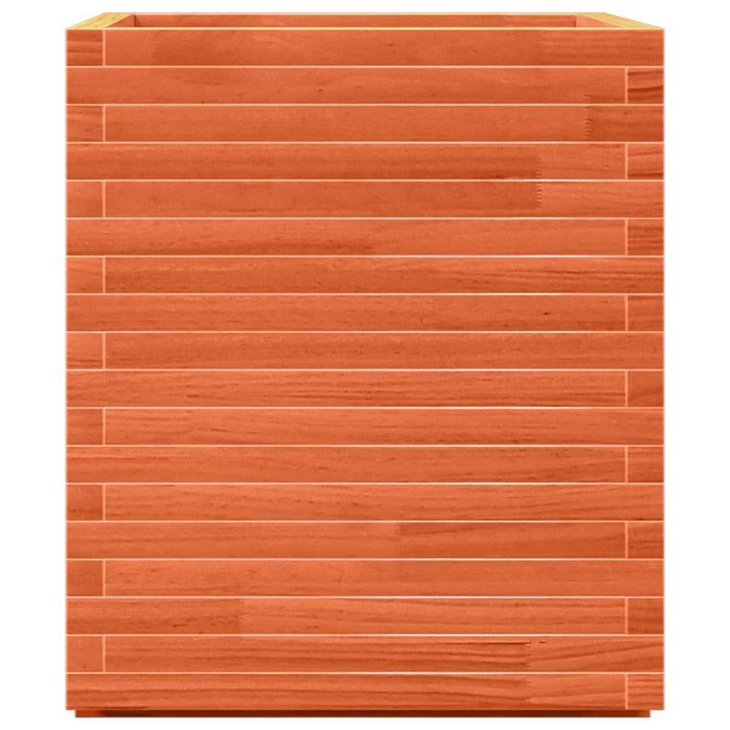 Plantenbak 60x60x72 cm massief grenenhout wasbruin