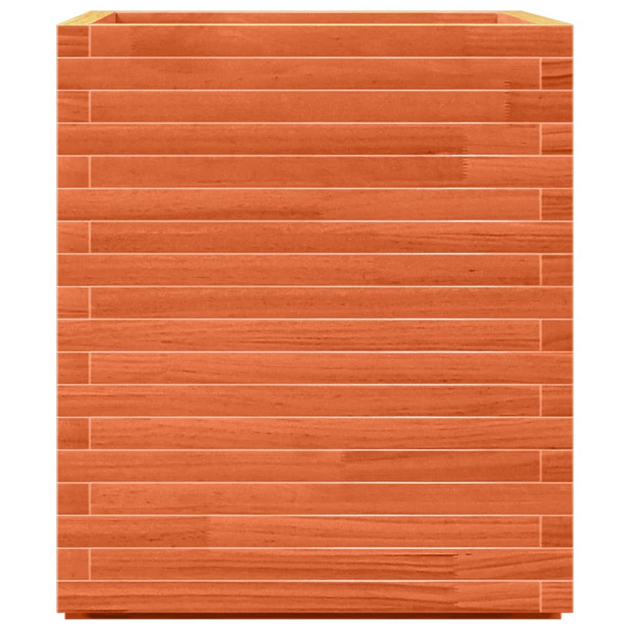 Plantenbak 60x60x72 cm massief grenenhout wasbruin