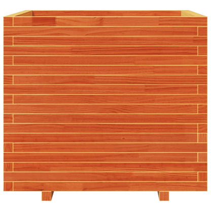 Plantenbak 80x80x72 cm massief grenenhout wasbruin