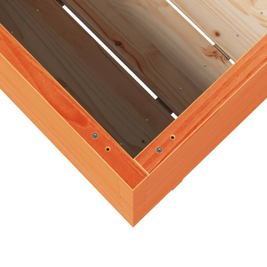 Plantenbak 80x80x72 cm massief grenenhout wasbruin