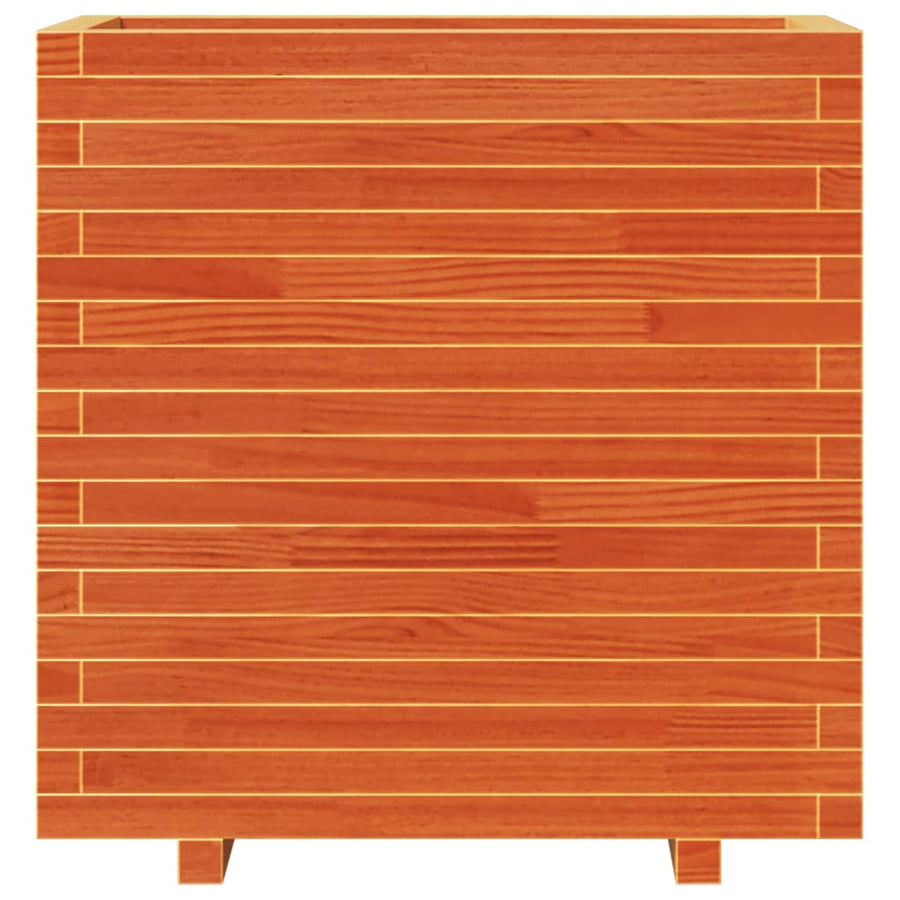 Plantenbak 70x40x72 cm massief grenenhout wasbruin