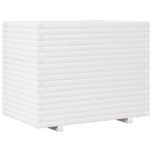 Plantenbak 90x60x72 cm massief grenenhout wit