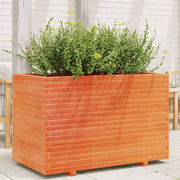 Plantenbak massief grenenhout 110x60x72 cm wasbruin