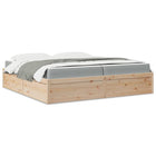 Bed met matras massief grenenhout 200x200 cm