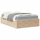 Bed met matras massief grenenhout 120x200 cm