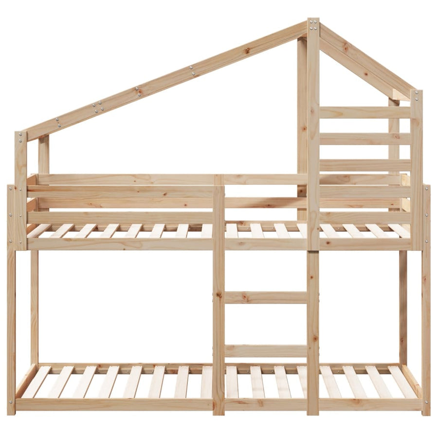 Kinderbedhuis massief grenenhout 90x200 cm