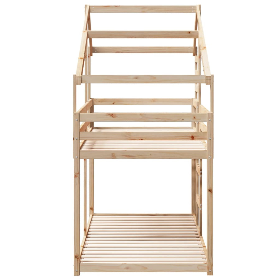 Kinderbedhuis massief grenenhout 90x200 cm