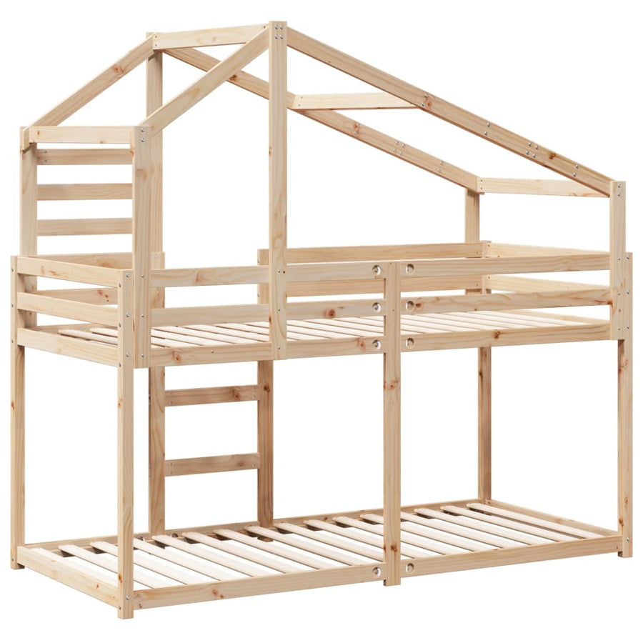 Kinderbedhuis massief grenenhout 90x200 cm