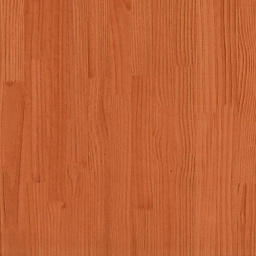 Stapelbed met dak massief grenenhout wasbruin 90x190 cm